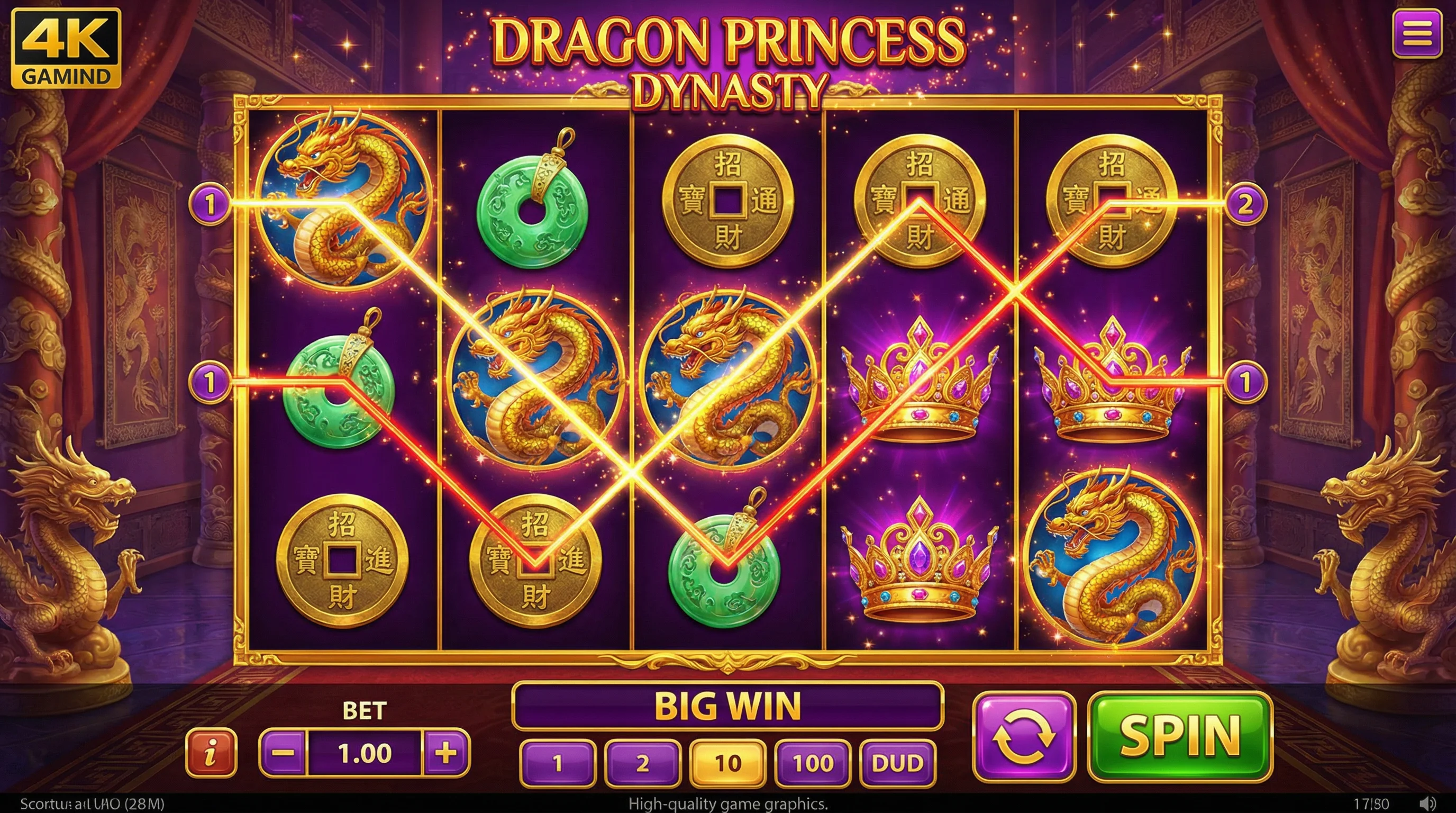 Tragamonedas Dragon Princess Dynasty en 888 sport